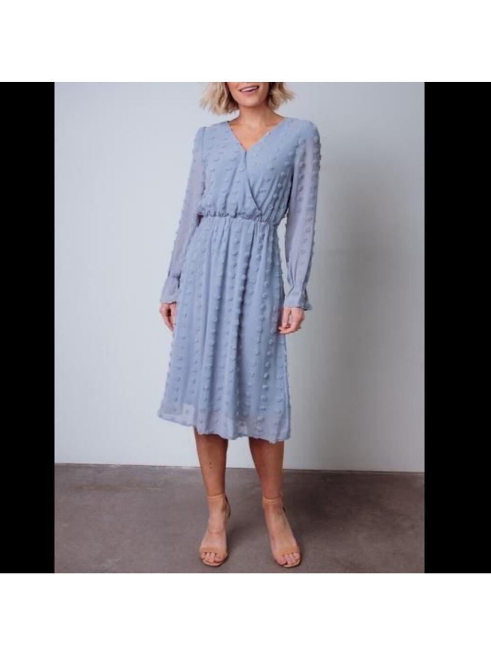 NWT Baltic Born Paisley Blue Dot Midi Dress - Size XS